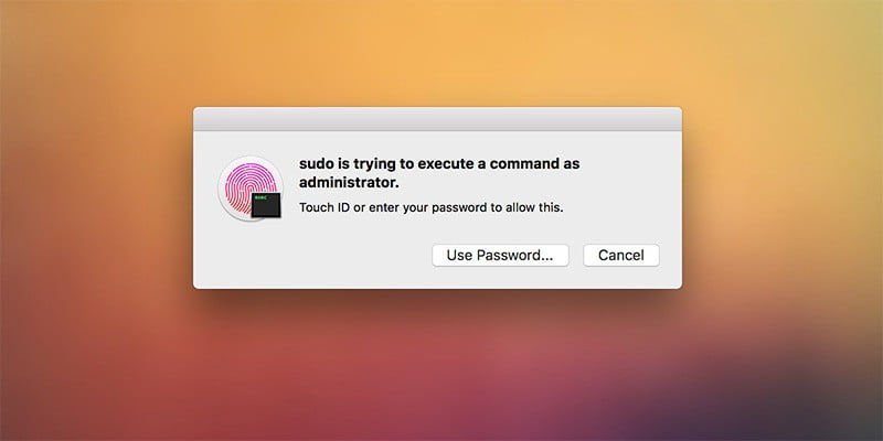 Cómo usar Touch ID para autenticar los comandos de Sudo en una Mac