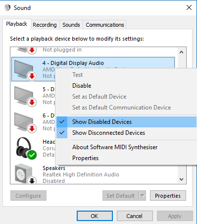 enable-optical-spidf-port-windows-10-show-disabled