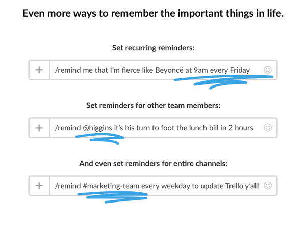 Slack-características-recordatorio