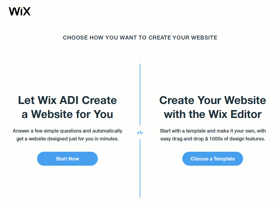 wix-create-sitio web