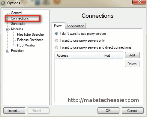 MDownloader - Conexiones_Opciones.jpg