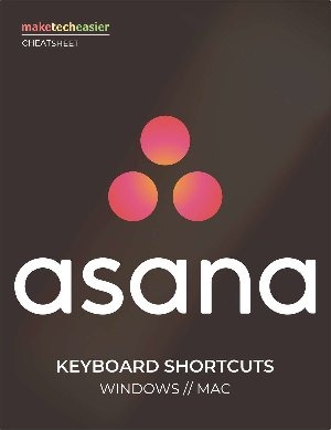 Descarga de hoja de referencia de atajos de teclado de Asana