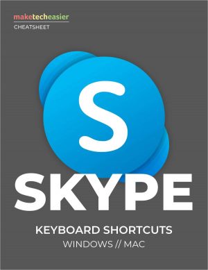 Descarga de hoja de referencia de métodos abreviados de teclado de Skype