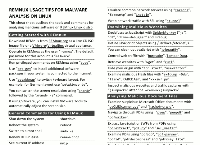 remnux-cheat-sheet