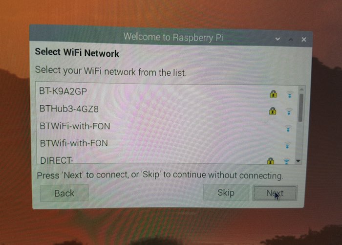 Conecta tu Raspberry Pi a tu red Wi-Fi.