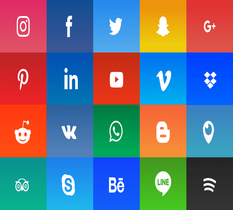 Varias plataformas de redes sociales