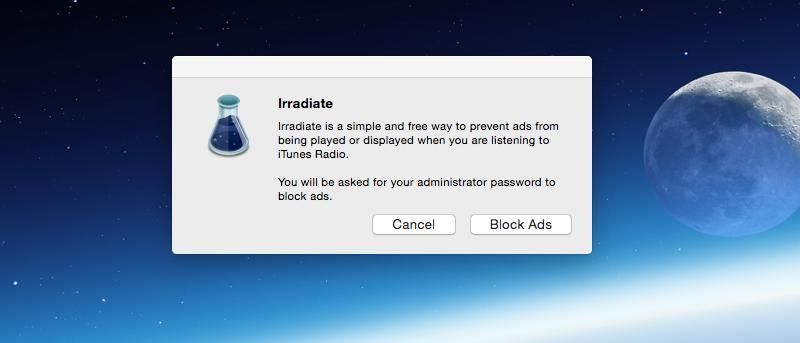 Irradiate: bloquea los anuncios de radio de iTunes en Mac e iOS de forma gratuita