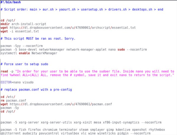 linux-scripting-arch-linux-setup-script