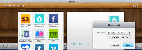 Integración de Dropmark para Mac Courier