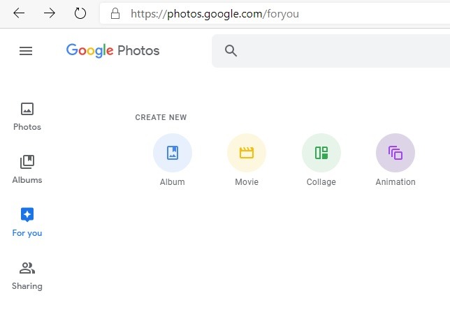 Ubicación de la función Fotos para ti de Google
