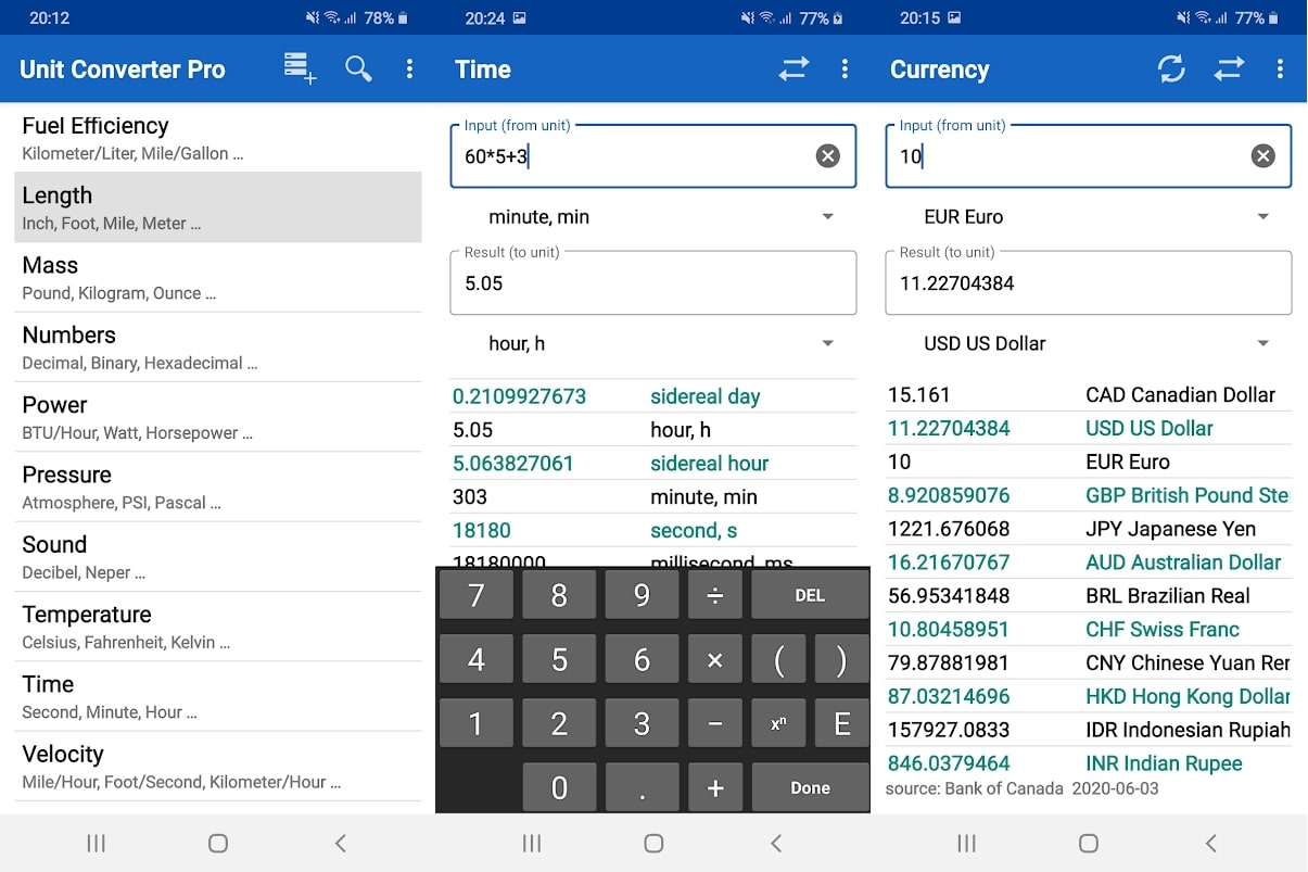 Aplicación Unit Converter Pro