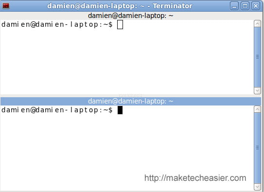 split terminator horizontally