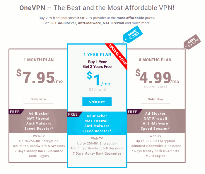 onevpn-precio-plan