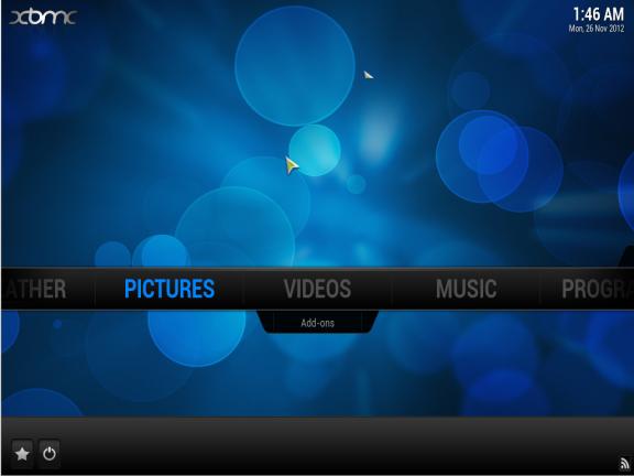 openelec-pantalla de inicio