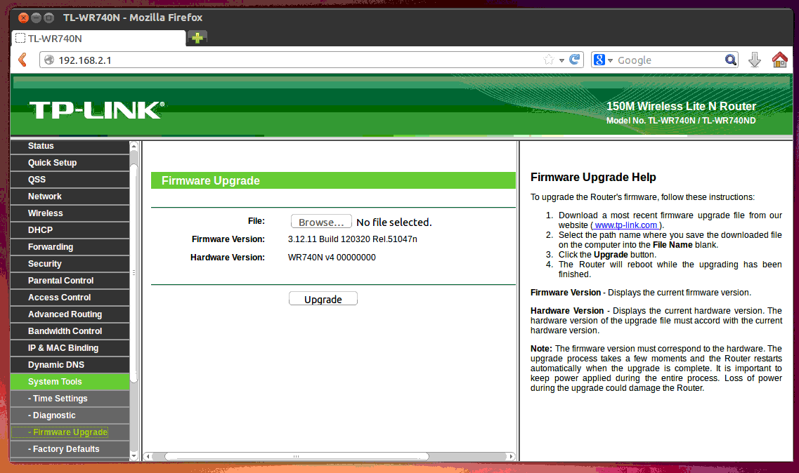 actualización openwrt