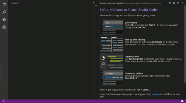 Ventana del editor de código simple de doble panel.