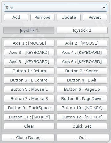 Diálogo de control de Qjoymad