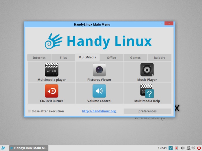 Handy Linux-mainmenu2