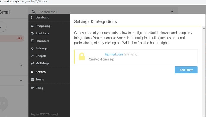 Ajustes Integraciones Vocus Gmail