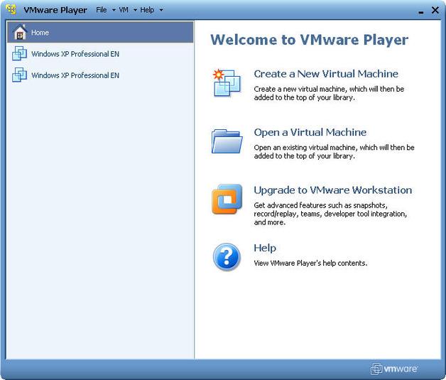 software de máquina virtual windows 10 vmware player