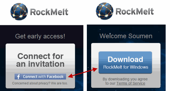 Descarga de derretimiento de rocas