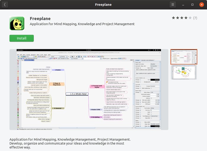 Organice proyectos y pensamientos con Freeplane Software Center