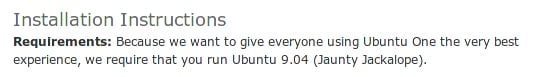 ubuntuone-requirement
