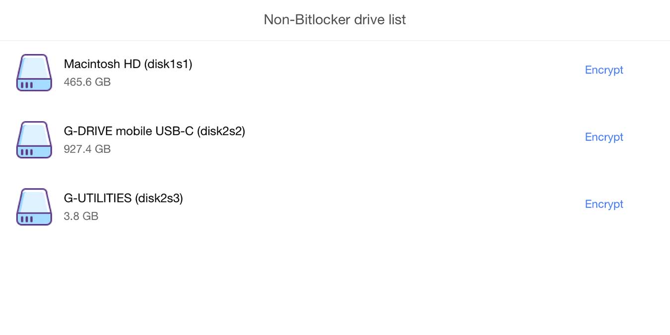 Lista de unidades de revisión de M3 Bitlocker Loader