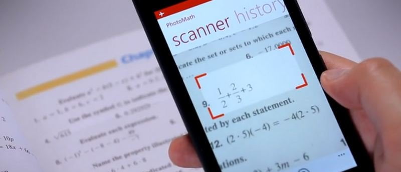 Utilice la aplicación PhotoMath para resolver ecuaciones matemáticas en tiempo real