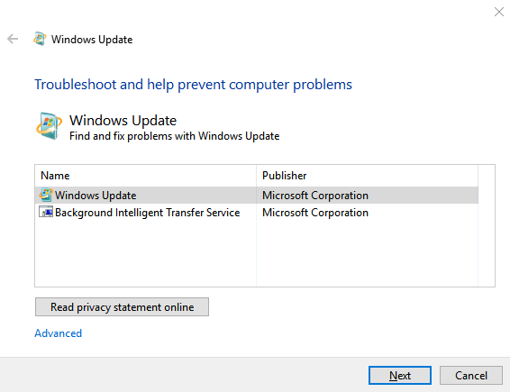 Windows-10-update-atascado-solucionador de problemas