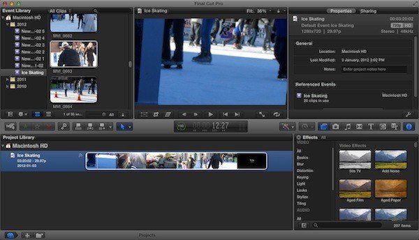 Interfaz FCPX1