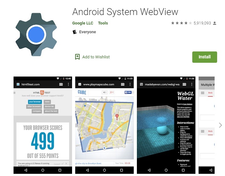 ¿Qué es Android System Webview y deberías desinstalarlo? Play Store