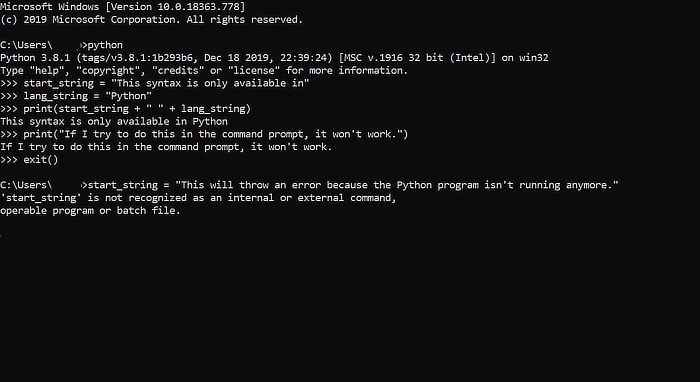 Ejemplo de Python de ruta de Windows