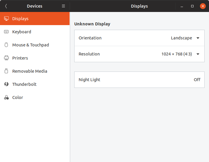 Configuración de pantalla de Ubuntu 19 04 sin escalar