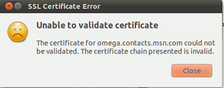pidgin-ssl-error