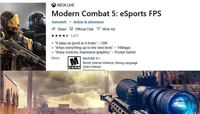 Modern Combat 5 Esports Fps Tienda de Microsoft