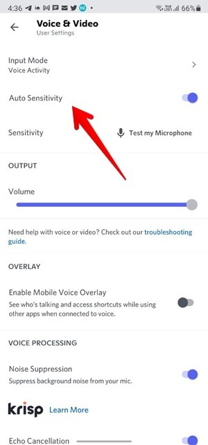 Discord Screen Share no funciona Mobile Auto Sensitivity