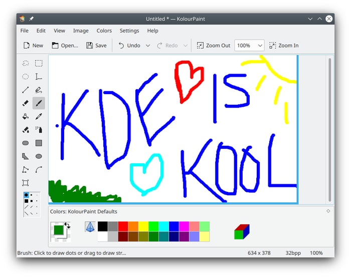 Herramientas de pintura de Linux Kolourpaint