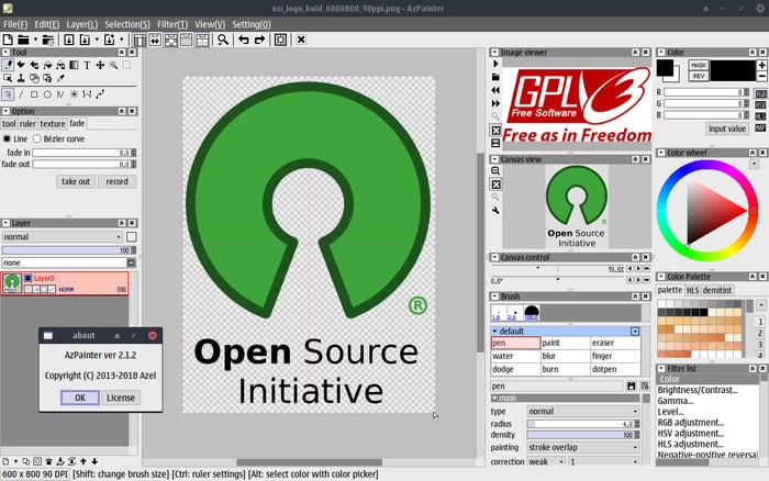 Herramientas de pintura de Linux Azpainter