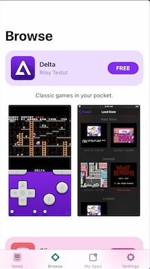 Juega emuladores en Ios Mail Delta Altstore