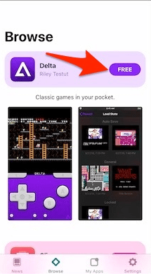 Reproducir emuladores en Ios Mail Delta Altstore Arrow