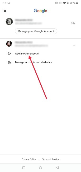 Cómo cambiar la cuenta de Google Aplicación de Gmail de Android Agregar otra cuenta