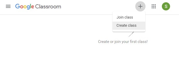 Google Classroom Crear clase