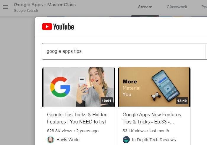 Buscar en Google Classroom Youtubejpg