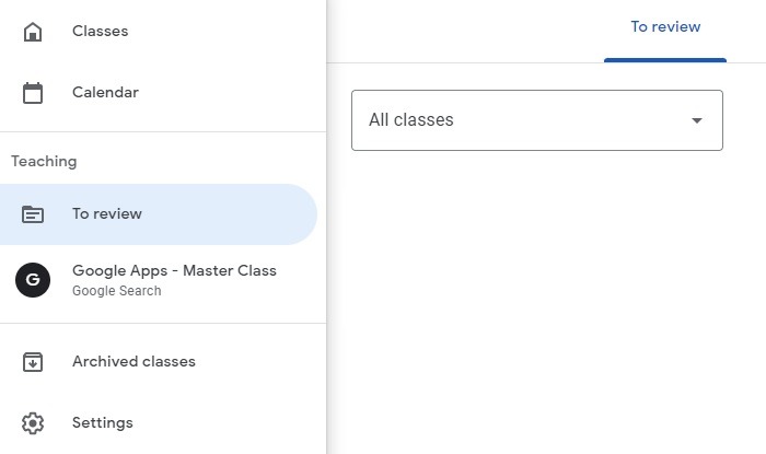 Google Classroom para revisar