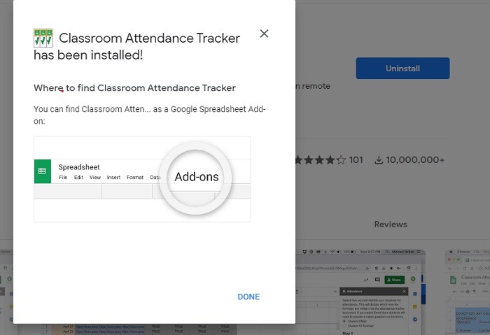 Rastreador de asistencia de Google Classroom