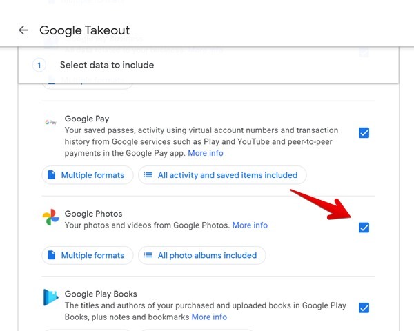 Mover Google Photos a Amazon Photos Google Takeout