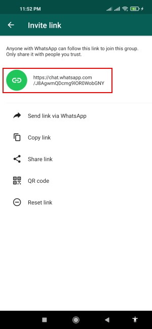 Cómo crear una invitación de grupo de Whatsapp a través de un enlace