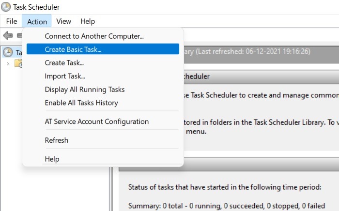 Programar Windows11 10 Shutstart Task Scheduler Crear tarea básica