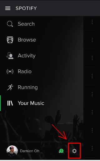 La aplicación Spotify para Android.